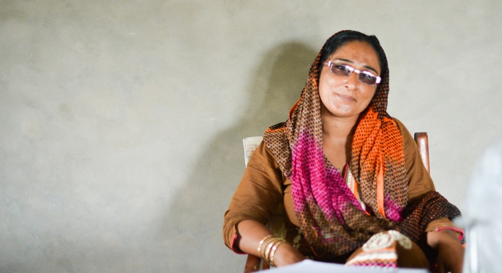 Lateefan Chandio, a midwife at her health clinic in Pakistan