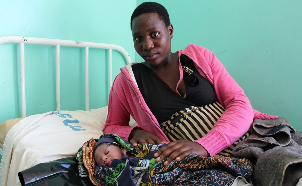 Mother & newborn at Kaigara Health Center, Tanzania