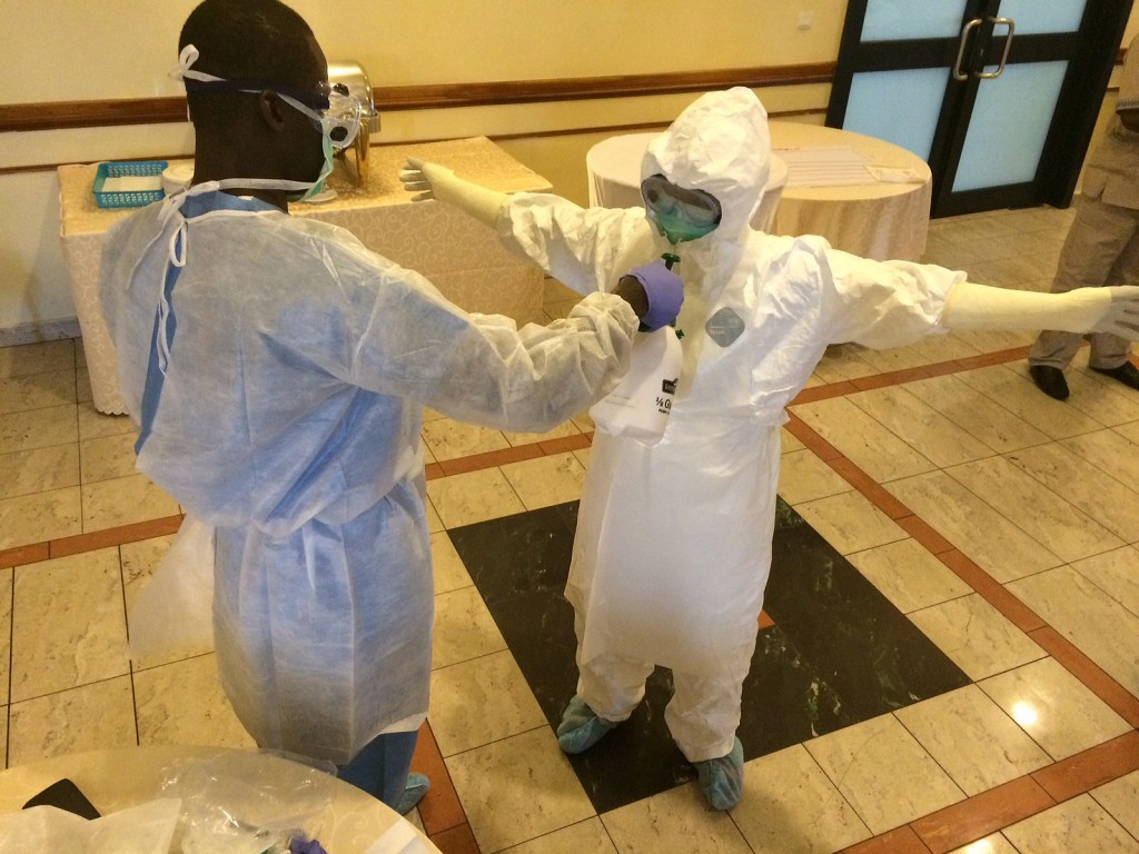 Ebola prepardness training in Ghana