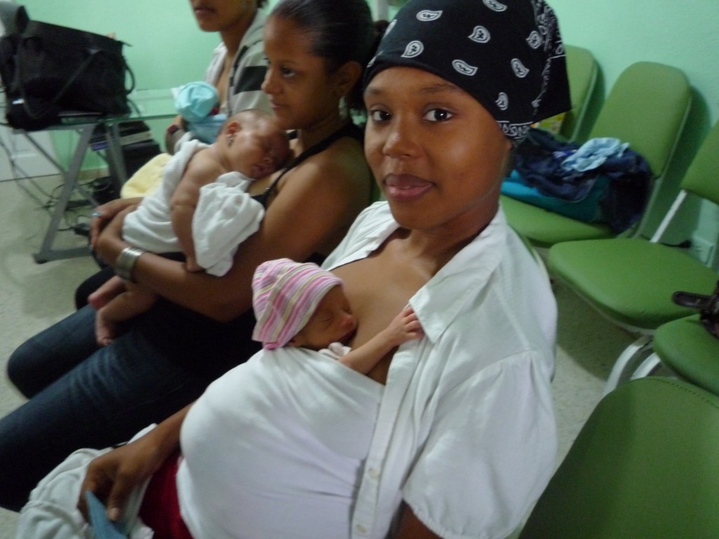 Mother doing Kangaroo Mother Care in the Dominican Republic