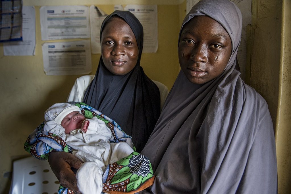 ixteen-year-old Aisha Lausali after delivering her first child at a hospital in Gusau, Nigeria