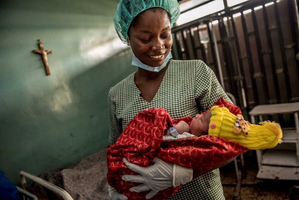 Nurse at Catholic Hospital in Nigeria assists with C-section